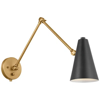 Kichler Sylvia 5 1/2" High Black And Brass Wall Sconce