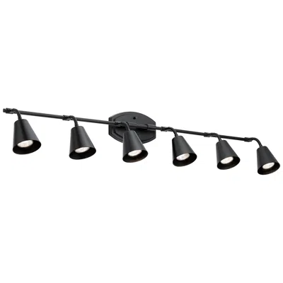 Kichler Sylvia 6-light Black Mid-century Rail Light