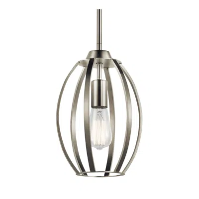 Kichler Tao 8" Wide Open Gourd Brushed Nickel Mini Pendant