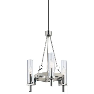 Kichler Telan 14 3/4" Wide Wood Ring Wagon Wheel 3-light Chandelier