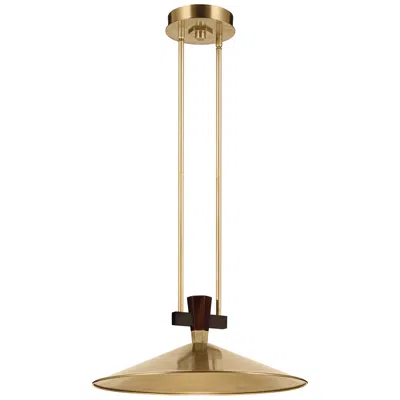 Kichler Tenon 20" 1-light Led Pendant In Lacquered Brass