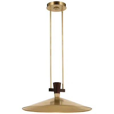 Kichler Tenon 28" 1-light Led Pendant In Lacquered Brass