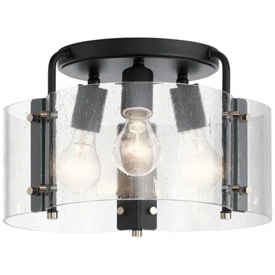 Kichler Thoreau 14in. 3 Light Semi Flush Black