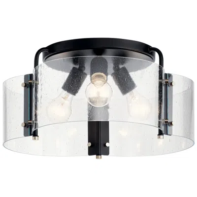 Kichler Thoreau 18in" 3 Light Semi Flush Black