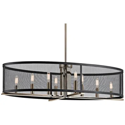 Kichler Titus 37 1/4" Black And Nickel Kitchen Island Oval Pendant