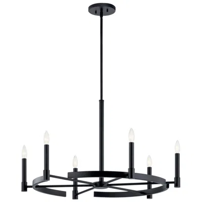 Kichler Tolani 34" Wide Black 6-light Chandelier