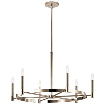 Kichler Tolani 34" Wide Polished Nickel 6-light Chandelier