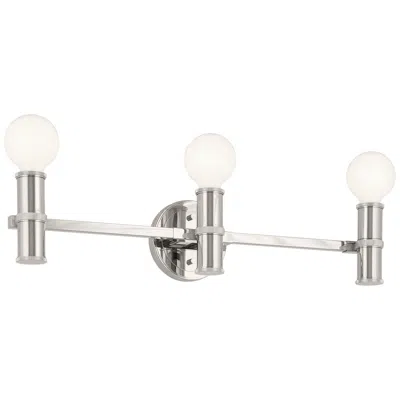 Kichler Torche 24.25 Inch 3 Light Vanity In Polished Nickel