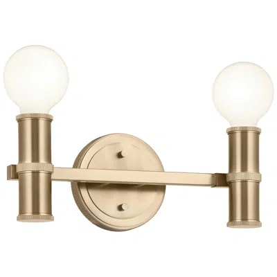 Kichler Torche 5" High Champagne Bronze 2-light Wall Sconce
