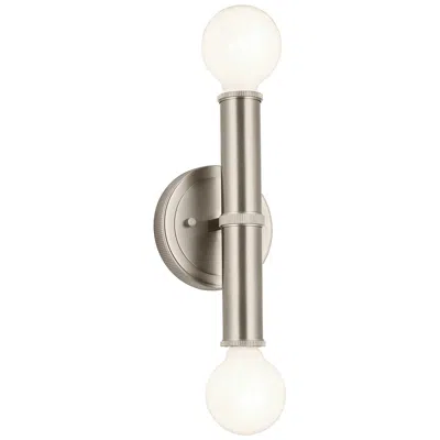 Kichler Torche 9.75 Inch 2 Light Wall Sconce In Brushed Nickel