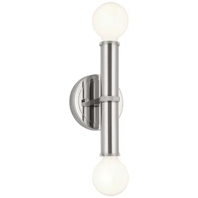 Kichler Torche 9.75 Inch 2 Light Wall Sconce In Polished Nickel