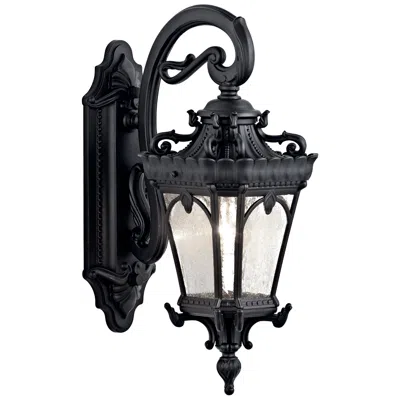 Kichler Tournai 18 1/4"h Textured Black Outdoor Wall Light
