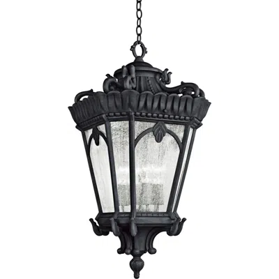 Kichler Tournai 33 1/2" High Black Outdoor Hanging Light