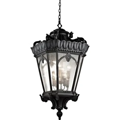 Kichler Tournai 47 3/4" High Black Outdoor Hanging Light