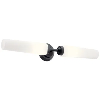 Kichler Truby25 3/4" Wide Black Vanity 2-light Bath Light