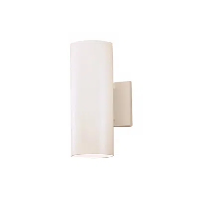 Kichler Up Down 12" High White Finish Modern Outdoor Tube Wall Light