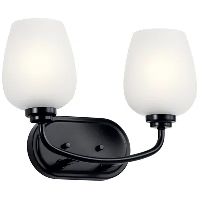 Kichler Valserrano 10 1/4" High Black 2-light Wall Sconce