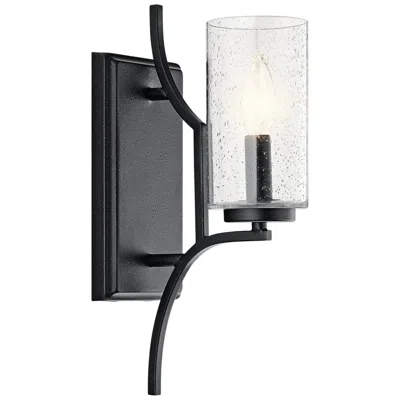 Kichler Vara 14 1/2" High Distressed Black Wall Sconce