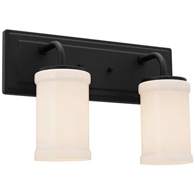 Kichler Vetivene 10 1/4" High Textured Black 2-light Wall Sconce
