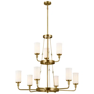 Kichler Vetivene 39 3/4" Natural Brass 9-light Double Tier Chandelier