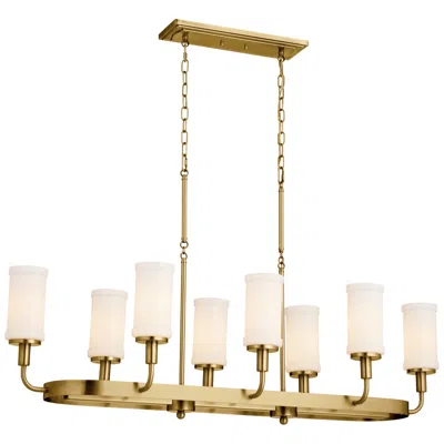Kichler Vetivene 46 1/2" Wide Natural Brass 8-light Linear Chandelier
