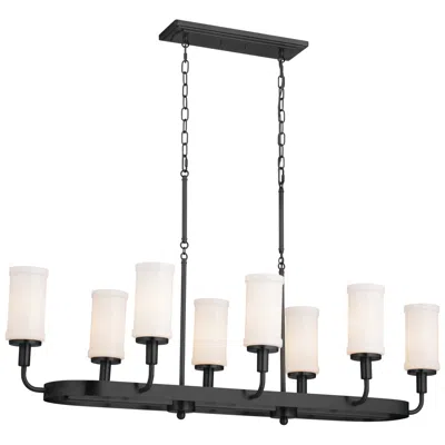 Kichler Vetivene 46 1/2" Wide Textured Black 8-light Linear Chandelier