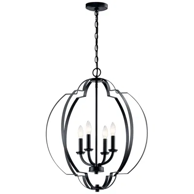 Kichler Voleta 22" Wide Black 4-light Foyer Pendant