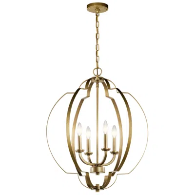 Kichler Voleta 22" Wide Natural Brass 4-light Pendant