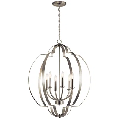 Kichler Voleta 27 3/4" Wide Brushed Nickel 6-light Foyer Chandelier