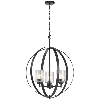 Kichler Winslow 24" Wide Industrial Black Finish Open Orb Chandelier