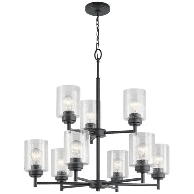 Kichler Winslow 27" Wide Black 2-tier 9-light Chandelier