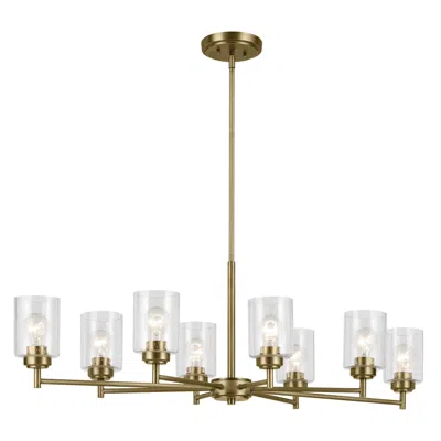 Kichler Winslow 44 1/2"w Natural Brass 8-light Chandelier