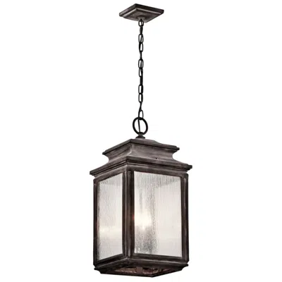 Kichler Wiscombe Park 23-in. Weathered Zinc Outdoor Pendant Light