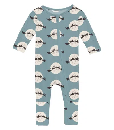 Kickee Kids' Baby's Convertible Coverall In Stormy Sea Santa's Sleigh In Multi