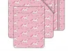Kickee Bamboo Print Twin Sheet Set In Cake Pop Prancing Unicorns
