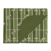 Kickee Double Layer Throw Blanket - 55x75 In Pesto Football In Green