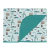 Kickee Double Layer Throw Blanket In Fresh Air Fishing