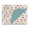Kickee Double Layer Throw Blanket In Natural Bbq