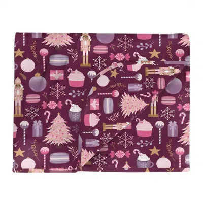 Kickee Kid's Double Layer Throw Blanket In Melody Sugar Plum In Multi