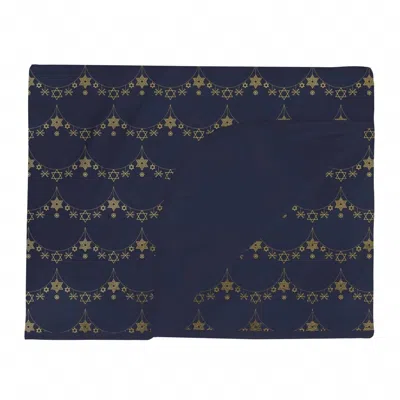 Kickee Kid's Double Layer Throw Blanket In Winter Garland In Blue
