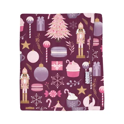 Kickee Kid's Swaddle Perfect Blanket In Melody Sugar Plum In Purple