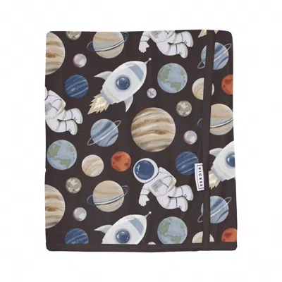 Kickee Kid's Swaddle Perfect Blanket In Midnight Space Dream In Multi