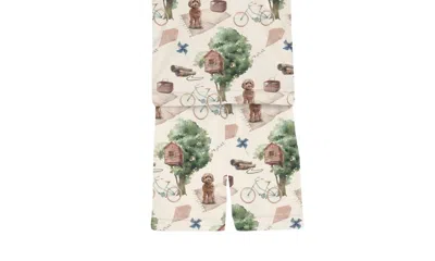 Kickee Kids' Short Sleeve Pajama Set With Shorts In Natural Tree House In Multi