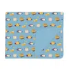 Kickee Lightweight Toddler Blanket In Seaside Blue Breakfast In Bed