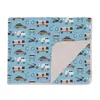 Kickee Lightweight Toddler Blanket In Seaside Blue On The Way