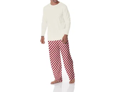 Kickee Men's Print Pajama Pants In Candy Cane Twist In Multi