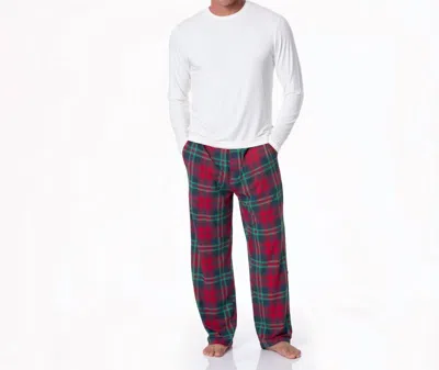 Kickee Men's Print Pajama Pants In Peacock Plaid In Multi