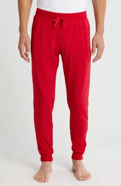 Kickee Pants Fleece Joggers In Crimson