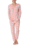 Kickee Pants Hooded Pajama Jumpsuit In Blush Yeti