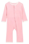Kickee Pants I Heart Appliqué Zip Romper In Pink